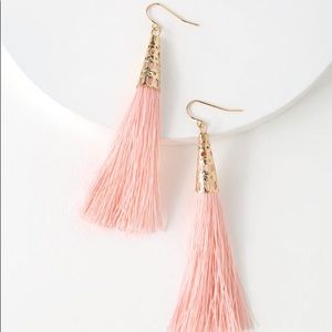 Blush Tassel Earrings